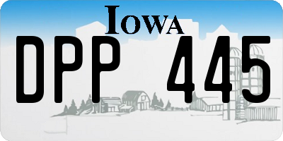 IA license plate DPP445