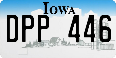 IA license plate DPP446