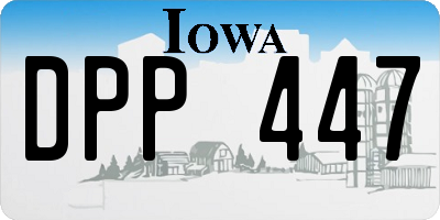 IA license plate DPP447