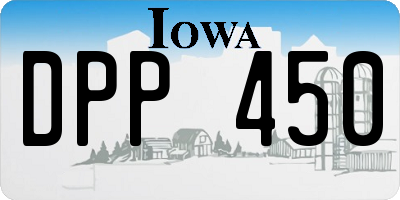 IA license plate DPP450