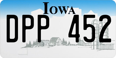 IA license plate DPP452