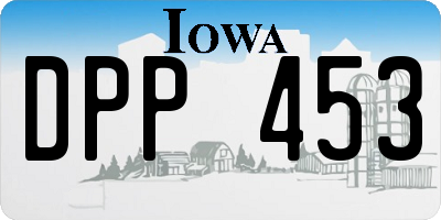 IA license plate DPP453