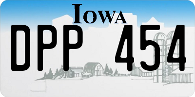 IA license plate DPP454