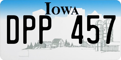 IA license plate DPP457
