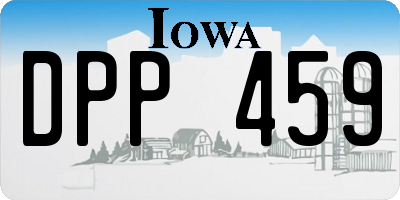 IA license plate DPP459