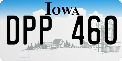IA license plate DPP460
