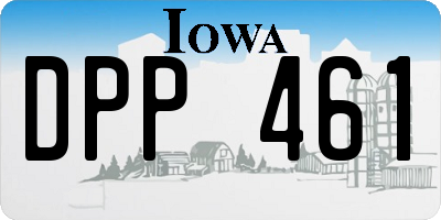 IA license plate DPP461