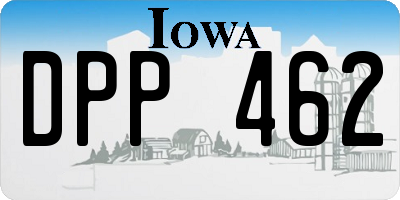IA license plate DPP462