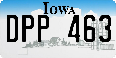 IA license plate DPP463
