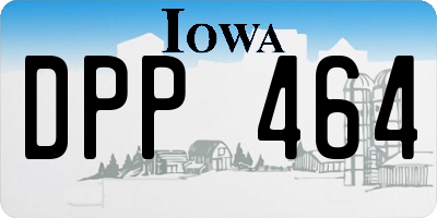 IA license plate DPP464
