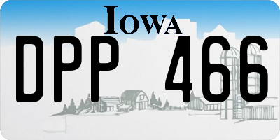 IA license plate DPP466