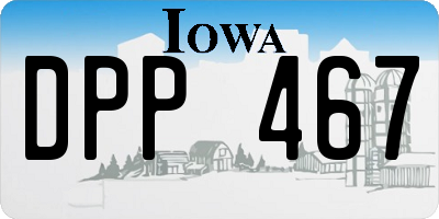 IA license plate DPP467