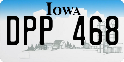 IA license plate DPP468