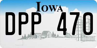 IA license plate DPP470