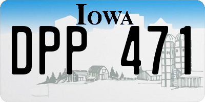 IA license plate DPP471
