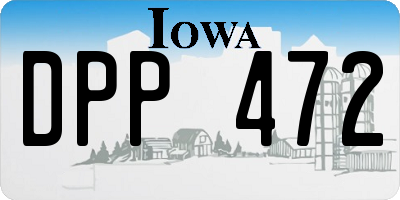 IA license plate DPP472