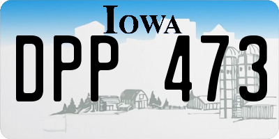 IA license plate DPP473
