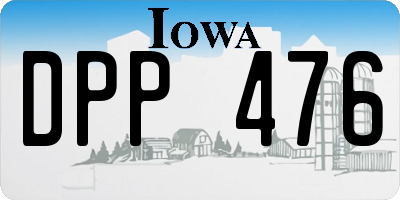 IA license plate DPP476