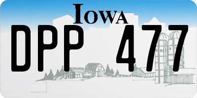 IA license plate DPP477