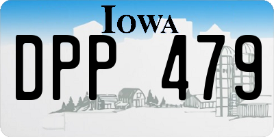 IA license plate DPP479