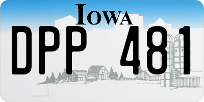 IA license plate DPP481