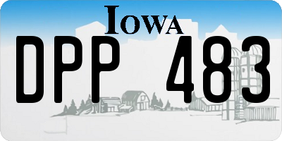 IA license plate DPP483