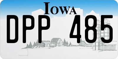 IA license plate DPP485
