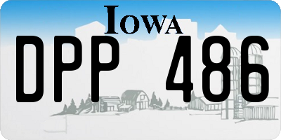 IA license plate DPP486