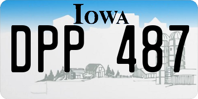 IA license plate DPP487