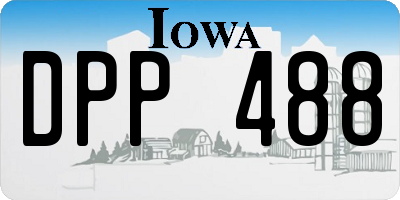 IA license plate DPP488
