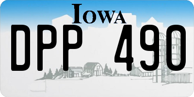 IA license plate DPP490