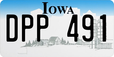 IA license plate DPP491