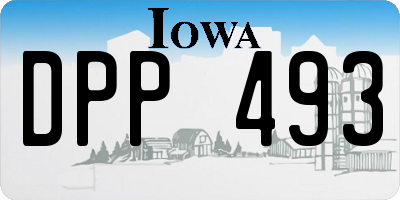 IA license plate DPP493