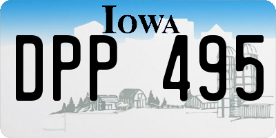 IA license plate DPP495