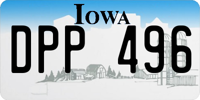 IA license plate DPP496
