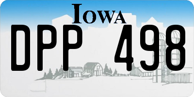 IA license plate DPP498