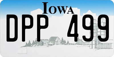 IA license plate DPP499