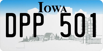 IA license plate DPP501