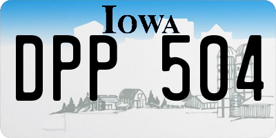 IA license plate DPP504