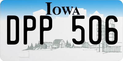 IA license plate DPP506