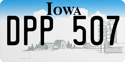 IA license plate DPP507