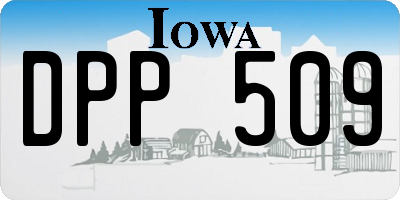IA license plate DPP509