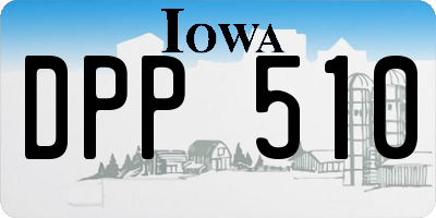 IA license plate DPP510