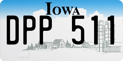 IA license plate DPP511