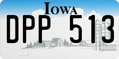 IA license plate DPP513