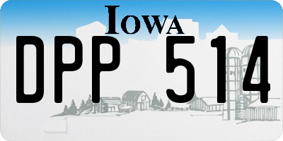 IA license plate DPP514