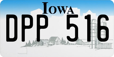 IA license plate DPP516