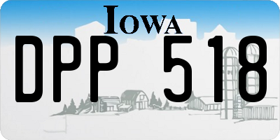 IA license plate DPP518