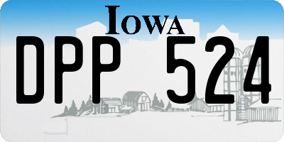 IA license plate DPP524