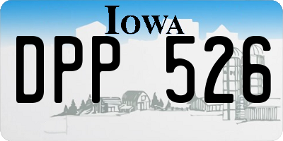 IA license plate DPP526